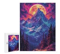 500 PCS Jigsaws for Teenagers Full Moon Mountain Adventure Puzzle For Teenagers Analysis And Logic Difficult And Challenge for Is Ideal As A Gift 500 PCS