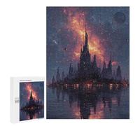 500 PCS Jigsaws for Teenagers Galactic City Reflections Puzzle For Teenagers Analysis And Logic Difficult And Challenge for Is Ideal As A Gift 500 PCS