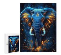 500 PCS Jigsaws for Teenagers Magical Glowing Elephant Artwork Jigsaw for Teenagers Enhance Memory Challenging To Complete Learning Educational Toys 500 PCS