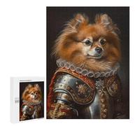 500 PCS Jigsaws for Teenagers Medieval Knight Dog Armor Costume-1 Adult Jigsaw Puzzles Staycation Kill Time Train Your Brain And Hands Birthday Present,Travel Gifts, 500 PCS