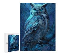 500 PCS Jigsaws for Teenagers Puzzle Blue-Eyed Forest Owl Puzzles for Teenagers Difficult Challenge Every Piece Is Unique - Learning Educational Toys 500 PCS
