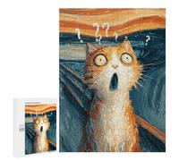 500 PCS Jigsaws for Teenagers Puzzle Cat's Scream Painting Puzzles for Teenagers Difficult Challenge Every Piece Is Unique - Learning Educational Toys 500 PCS