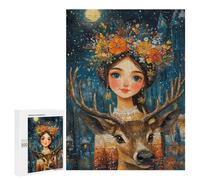 500 PCS Jigsaws for Teenagers Puzzle Magical Winter Fantasy with Deer Puzzles for Teenagers Difficult Challenge Every Piece Is Unique - Learning Educational Toys 500 PCS