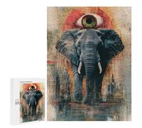500 PCS Jigsaws for Teenagers Puzzle Urban Elephant Abstract Art Print -1 Puzzles for Teenagers Difficult Challenge Every Piece Is Unique - Learning Educational Toys 500 PCS