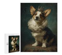 500 PCS Jigsaws for Teenagers Royal Corgi Portrait-2 Puzzle For Teenagers Analysis And Logic Difficult And Challenge for Is Ideal As A Gift 500 PCS