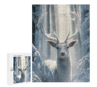 500 PCS Jigsaws for Teenagers Winter Wonderland Deer-2 Puzzle For Teenagers Analysis And Logic Difficult And Challenge for Is Ideal As A Gift 500 PCS