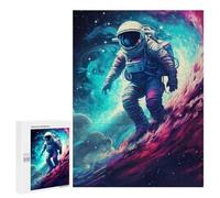 500 PCS Jigsaws for Teenagerss Astronaut in Space Surfer Puzzle for Adults Toy Wall Decor A Work of Art Birthday Present, Gifts, 500 PCS