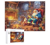 500 PCS Jigsaws for Teenagerss Christmas Magic in Santa's Workshop Jigsaw Puzzle Relaxing Games Difficult Challenge Challenging To Complete 500 PCS