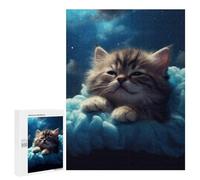 500 PCS Jigsaws for Teenagerss Cloudy Dreams Kitten Adult Jigsaw Puzzle Toy Wall Decor Precision Cutting Great Gift for Gaming 500 PCS