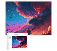 500 PCS Jigsaws for Teenagerss Dystopian Skies A Warrior's Dawn Jigsaw Puzzle Relaxing Games Difficult Challenge Challenging To Complete 500 PCS