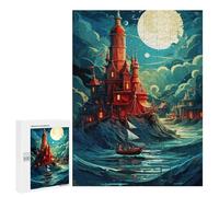 500 PCS Jigsaws for Teenagerss Fantasy Castle by Moonlight Jigsaw for Teenagerss Stress Reliever Every Piece Is Unique - Deal As Gifts for The Whole Family 500 PCS