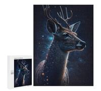500 PCS Jigsaws for Teenagerss Galactic Deer Profile-4 Jigsaw for Teenagerss Stress Reliever Every Piece Is Unique - Deal As Gifts for The Whole Family 500 PCS