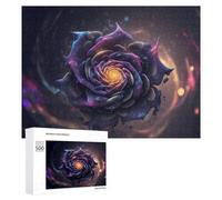 500 PCS Jigsaws for Teenagerss Galactic Rose Cosmic Bloom Puzzle for Adults Relaxing Games Enhance Memory Gifts for Friends And Family 500 PCS