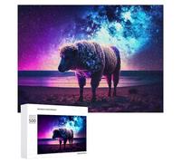 500 PCS Jigsaws for Teenagerss Galactic Sheep on The Beach Puzzle for Adults Relaxing Games Enhance Memory Gifts for Friends And Family 500 PCS