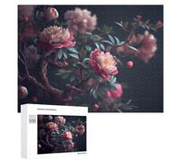 500 PCS Jigsaws for Teenagerss Glowing Peony Fantasy Artwork Jigsaw Puzzle Relaxing Games Difficult Challenge Challenging To Complete 500 PCS