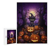 500 PCS Jigsaws for Teenagerss Halloween Cat with Pumpkins Jigsaw for Teenagerss Stress Reliever Every Piece Is Unique - Deal As Gifts for The Whole Family 500 PCS