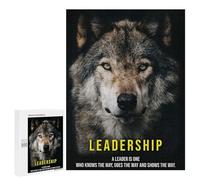 500 PCS Jigsaws for Teenagerss Leadership Alpha Wolf Jigsaw for Teenagerss Stress Reliever Every Piece Is Unique - Deal As Gifts for The Whole Family 500 PCS