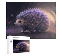 500 PCS Jigsaws for Teenagerss Magical Hedgehog with Rainbow Aura Jigsaw Puzzle Relaxing Games Difficult Challenge Challenging To Complete 500 PCS
