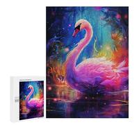 500 PCS Jigsaws for Teenagerss Magical Swan Reflection Jigsaw Puzzle Relaxing Games Difficult Challenge Challenging To Complete 500 PCS
