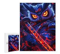 500 PCS Jigsaws for Teenagerss Owl Samurai Warrior Jigsaw for Teenagerss Stress Reliever Every Piece Is Unique - Deal As Gifts for The Whole Family 500 PCS
