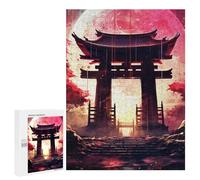 500 PCS Jigsaws for Teenagerss Paint Japanese Tori Gate Jigsaw for Teenagerss Stress Reliever Every Piece Is Unique - Deal As Gifts for The Whole Family 500 PCS
