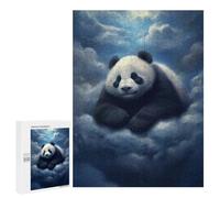 500 PCS Jigsaws for Teenagerss Panda in Clouds Adult Jigsaw Puzzle Toy Wall Decor Precision Cutting Great Gift for Gaming 500 PCS