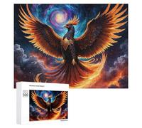 500 PCS Jigsaws for Teenagerss Phoenix Rising Celestial Artwork Jigsaw Puzzle Relaxing Games Difficult Challenge Challenging To Complete 500 PCS