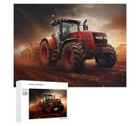 500 PCS Jigsaws for Teenagerss Powerful Farm Tractor in Action -14 Jigsaw Puzzle Relaxing Games Difficult Challenge Challenging To Complete 500 PCS