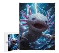500 PCS Jigsaws for Teenagerss Puzzle Axolotl Lightning Adult Jigsaw Puzzle Toy Wall Decor But Fun And Humorous Parent-child Interaction 500 PCS