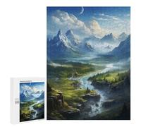 500 PCS Jigsaws for Teenagerss Puzzle Beautiful Green Land Jigsaws for Adults Hands-on Game Pattern Assembly Unique Gifts for Birthday And Christmas 500 PCS