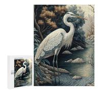 500 PCS Jigsaws for Teenagerss Puzzle Beautiful Heron Jigsaws for Adults Hands-on Game Pattern Assembly Unique Gifts for Birthday And Christmas 500 PCS