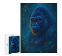 500 PCS Jigsaws for Teenagerss Puzzle Blue Gorilla in Jungle Adult Puzzles Relaxing Games Enhance Memory Parent-child Interaction 500 PCS