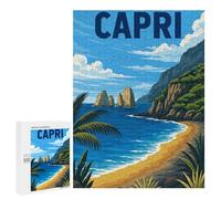 500 PCS Jigsaws for Teenagerss Puzzle Capri Italy Island Teenagers Puzzles Toy Wall Decor Perfect Decoration Unique Gifts for Birthday And Christmas 500 PCS