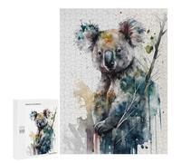 500 PCS Jigsaws for Teenagerss Puzzle Charming Koala Watercolor Jigsaws for Adults Hands-on Game Pattern Assembly Unique Gifts for Birthday And Christmas 500 PCS