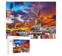500 PCS Jigsaws for Teenagerss Puzzle Cityscape at Sunset with Dramatic Sky Puzzle for Adults Hands-on Game Difficult Hard Parent-child Interaction 500 PCS