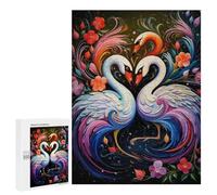 500 PCS Jigsaws for Teenagerss Puzzle Colorful Swans in Artwork Puzzle for Adults Hands-on Game Difficult Hard Parent-child Interaction 500 PCS
