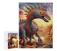 500 PCS Jigsaws for Teenagerss Puzzle Dinosaur Fantasy Landscape Puzzle for Adults Hands-on Game Difficult Hard Parent-child Interaction 500 PCS