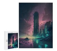 500 PCS Jigsaws for Teenagerss Puzzle Dystopian Cityscape -4 Jigsaws for Adults Hands-on Game Pattern Assembly Unique Gifts for Birthday And Christmas 500 PCS