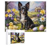 500 PCS Jigsaws for Teenagerss Puzzle Easter Egg Hunt with Cute Dog Puzzle for Adults Hands-on Game Difficult Hard Parent-child Interaction 500 PCS