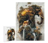 500 PCS Jigsaws for Teenagerss Puzzle Elephants Sacred Domain Jigsaws for Adults Hands-on Game Pattern Assembly Unique Gifts for Birthday And Christmas 500 PCS
