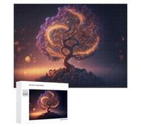 500 PCS Jigsaws for Teenagerss Puzzle Enchanted Celestial Tree Puzzle for Adults Hands-on Game Difficult Hard Parent-child Interaction 500 PCS