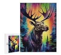 500 PCS Jigsaws for Teenagerss Puzzle Enchanted Forest Moose Puzzle for Adults Hands-on Game Difficult Hard Parent-child Interaction 500 PCS