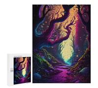 500 PCS Jigsaws for Teenagerss Puzzle Enchanted Forest Pathway -3 Adult Jigsaw Puzzle Relaxing Games Pattern Assembly Parent-child Interaction 500 PCS