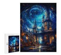 500 PCS Jigsaws for Teenagerss Puzzle Enchanted Library in The Sky Puzzle for Adults Hands-on Game Difficult Hard Parent-child Interaction 500 PCS
