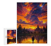 500 PCS Jigsaws for Teenagerss Puzzle Fantasy Sunset Castle Jigsaws for Adults Hands-on Game Pattern Assembly Unique Gifts for Birthday And Christmas 500 PCS
