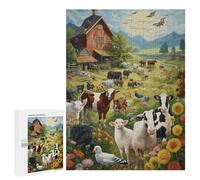 500 PCS Jigsaws for Teenagerss Puzzle Farm Life Harmony Puzzle for Adults Hands-on Game Difficult Hard Parent-child Interaction 500 PCS