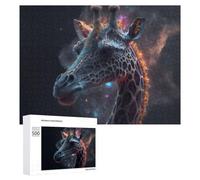 500 PCS Jigsaws for Teenagerss Puzzle Galactic Giraffe Cosmic Artwork -2 Puzzle for Adults Hands-on Game Difficult Hard Parent-child Interaction 500 PCS
