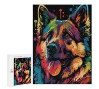 500 PCS Jigsaws for Teenagerss Puzzle German Shepherd Style 2 Puzzle for Adults Family Games A Work of Art Parent-child Interaction 500 PCS