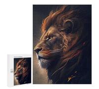 500 PCS Jigsaws for Teenagerss Puzzle Golden Mane Majesty Adult Jigsaw Puzzle Relaxing Games Pattern Assembly Parent-child Interaction 500 PCS