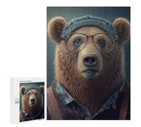 500 PCS Jigsaws for Teenagerss Puzzle Hipster Bear Jigsaws for Adults Relax Games Improve Memory Unique Gifts for Birthday And Christmas 500 PCS